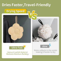 YOTDHUO rich-foam loofah delivers luxurious lather.