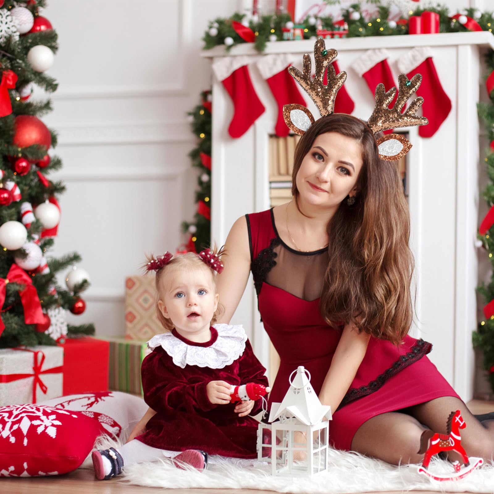 YOUDICT Antlers Headband ideal for cosplay and parties to elevate holiday looks.