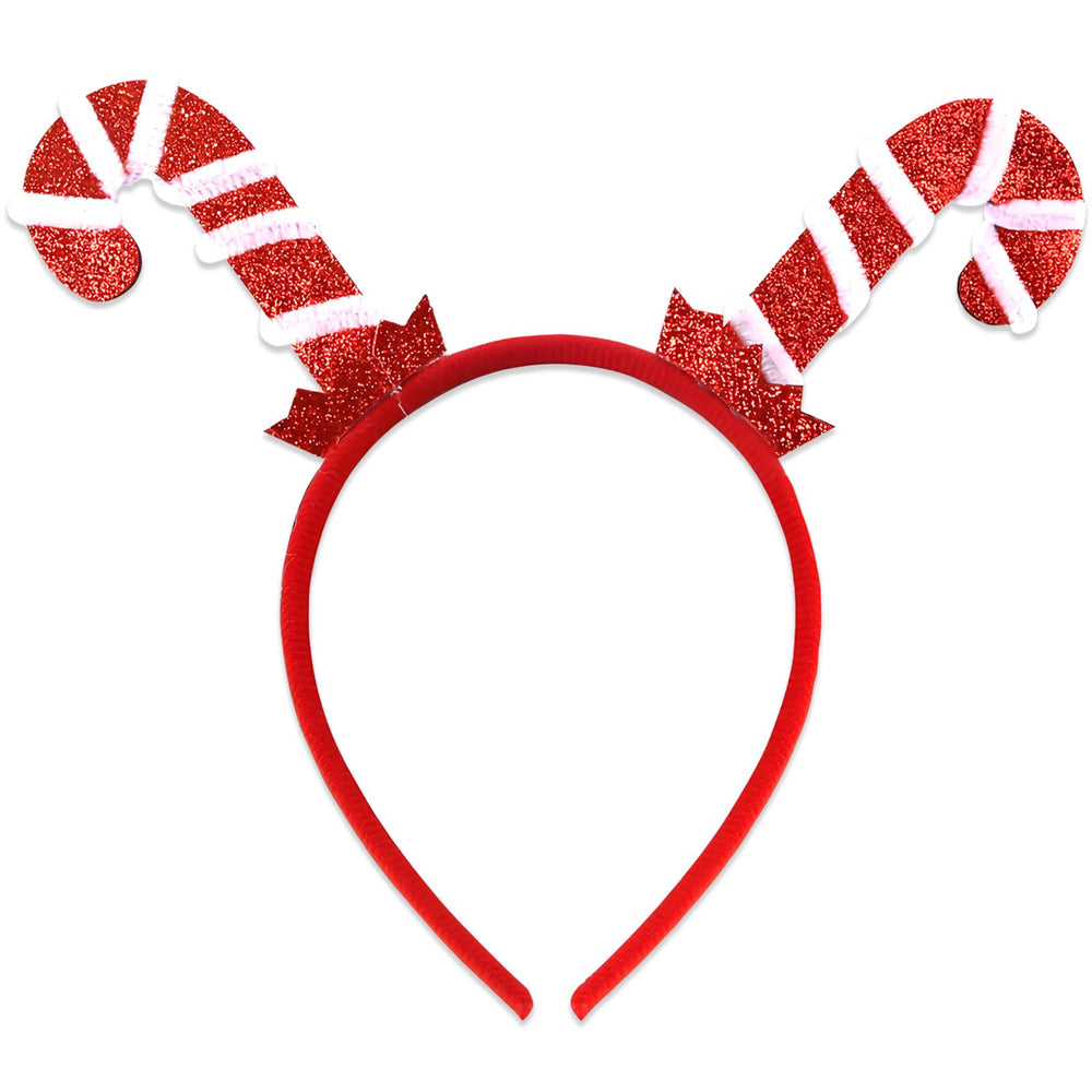 YOUDICT candy cane headband front view for festive party styling