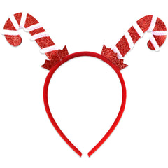 YOUDICT candy cane headband front view for festive party styling