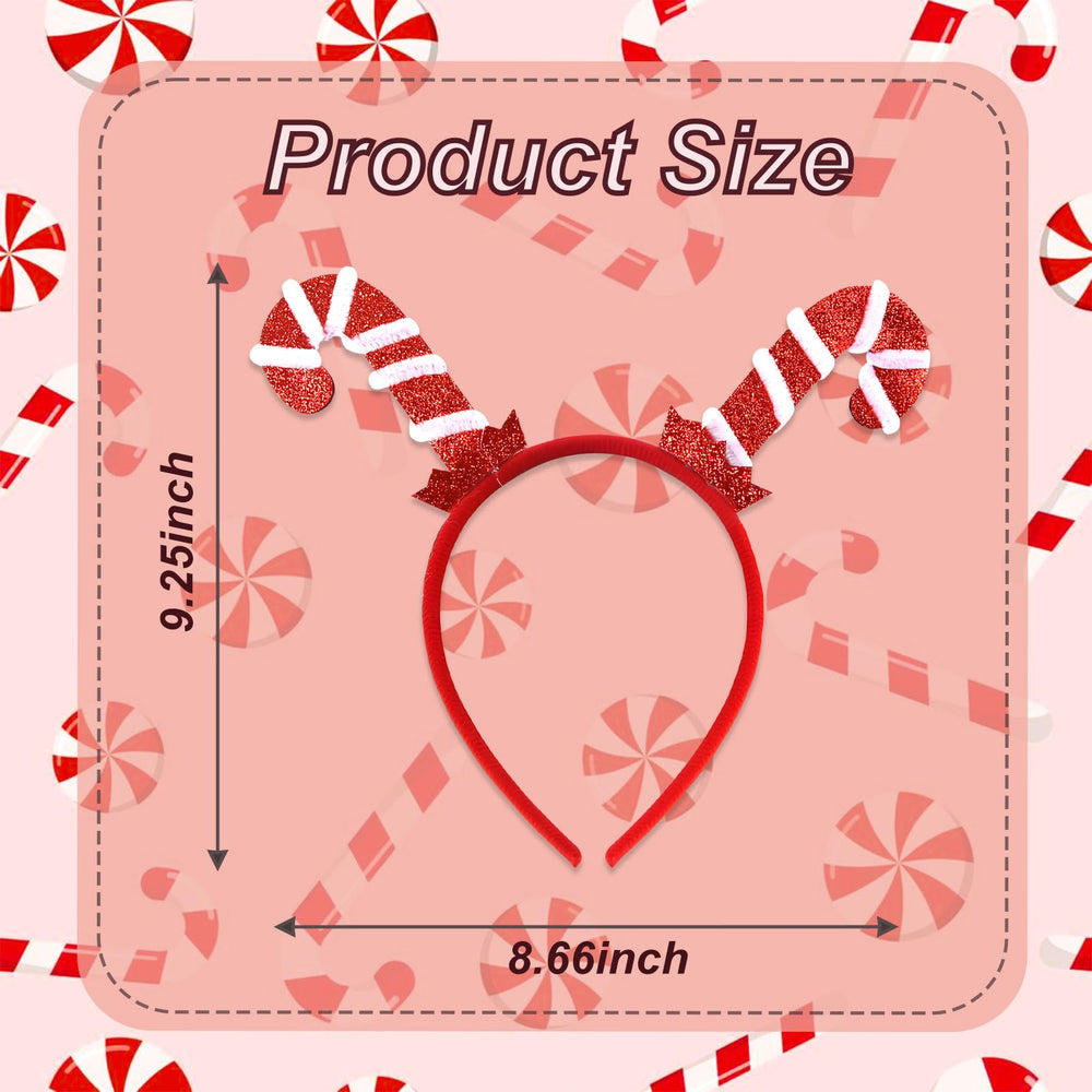 YOUDICT candy cane headband on model ideal for holiday cosplay