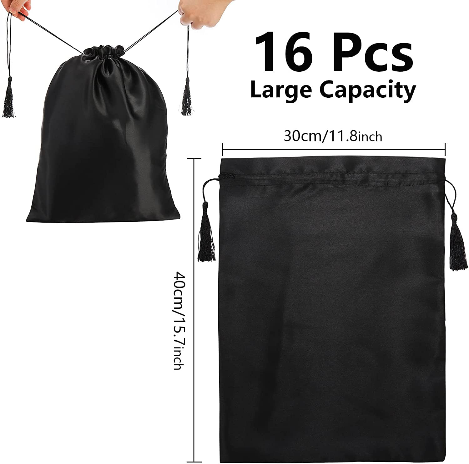 Youeon soft satin fabric wig bag highlights smooth texture and gentle storage