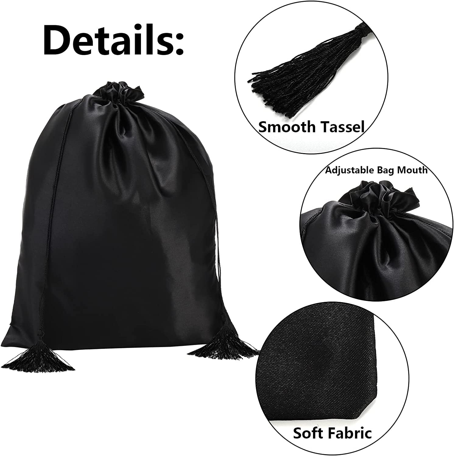 Youeon wig bag large capacity holds wigs, bundles, extensions, and accessories
