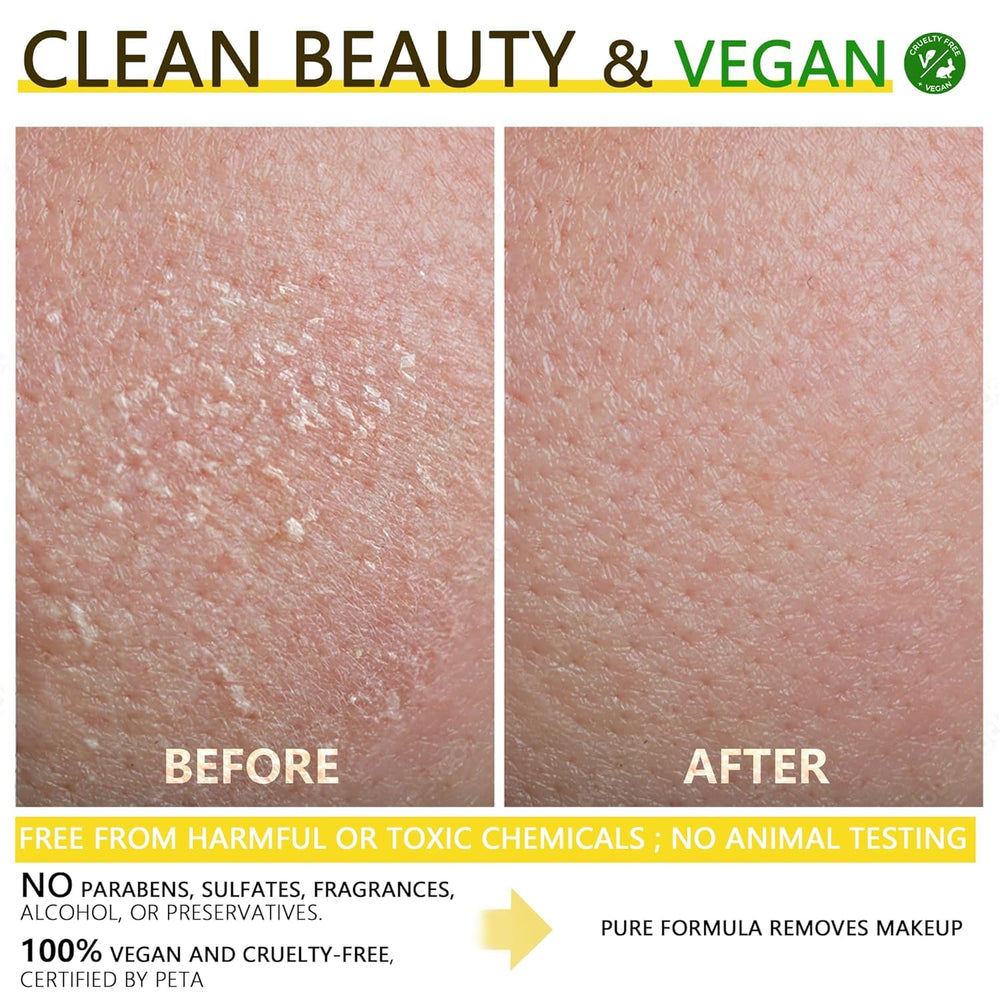 YOUFE Vitamin E Cleansing Balm close up texture showing silky moisturizing oil.