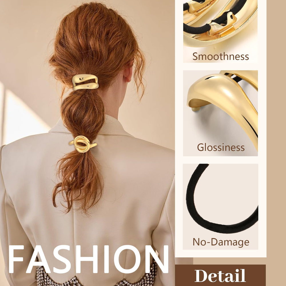 Yougeigy non-damage smooth hair ties minimize snags during styling