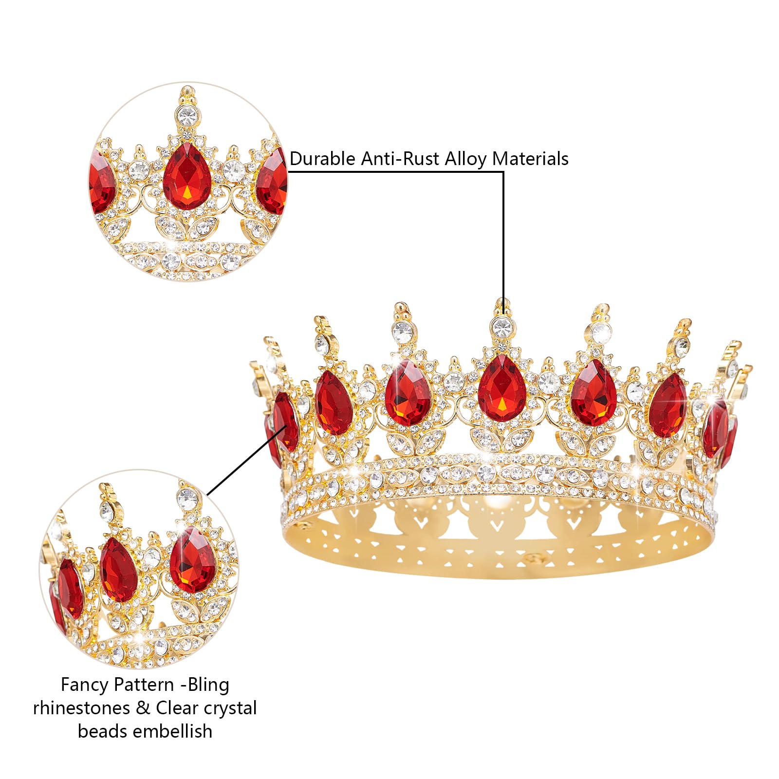 YOUlDIANZI princess crown hair accessory enhances fairy-tale look for parties and cosplay.