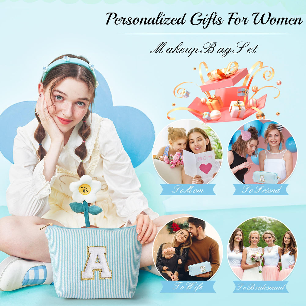 YOOLIFE initial makeup bag makes a thoughtful gift for daughters, granddaughters, or friends.