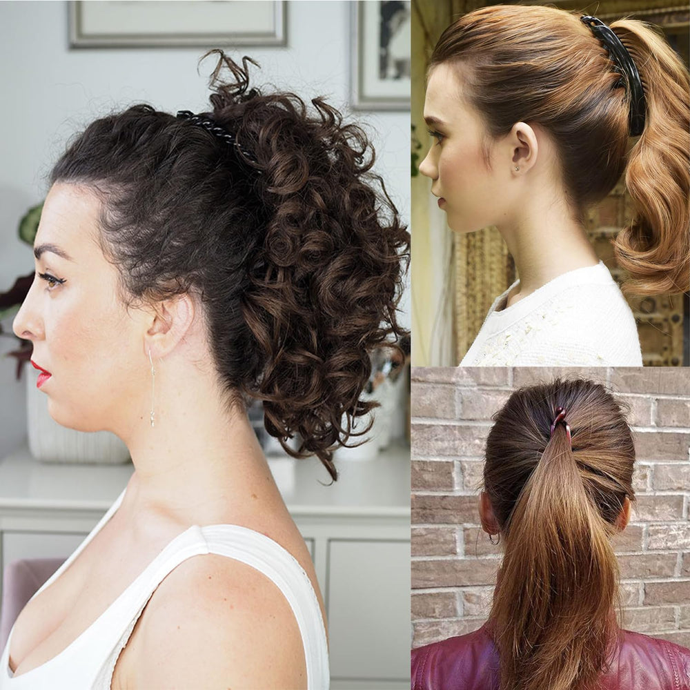 Youme banana hair clip easy on-off design speeds up styling.