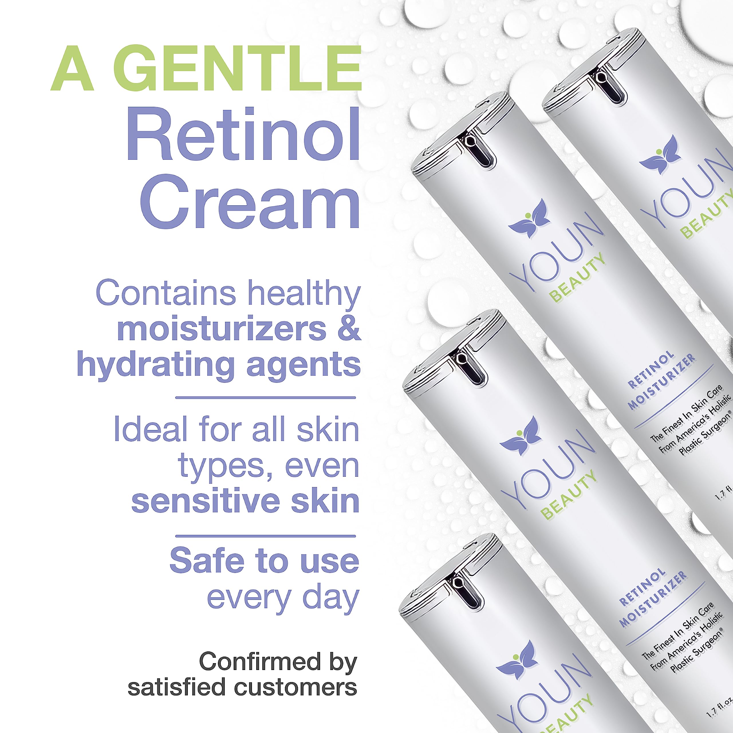 YOUN Beauty retinol night cream for all skin types smooths over time