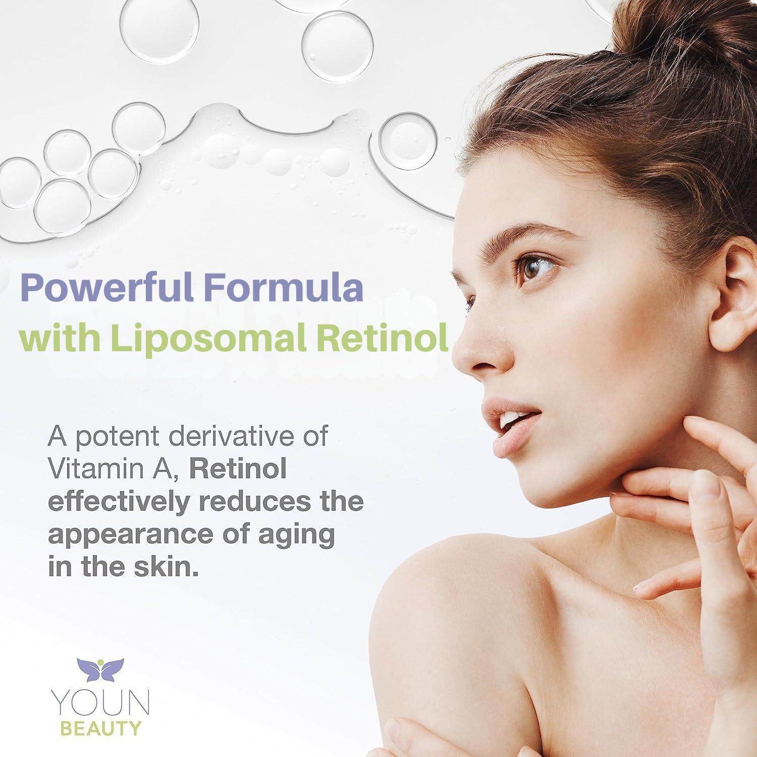 YOUN Beauty retinol night cream texture swirl on hand for hydration