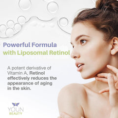 YOUN Beauty retinol night cream texture swirl on hand for hydration