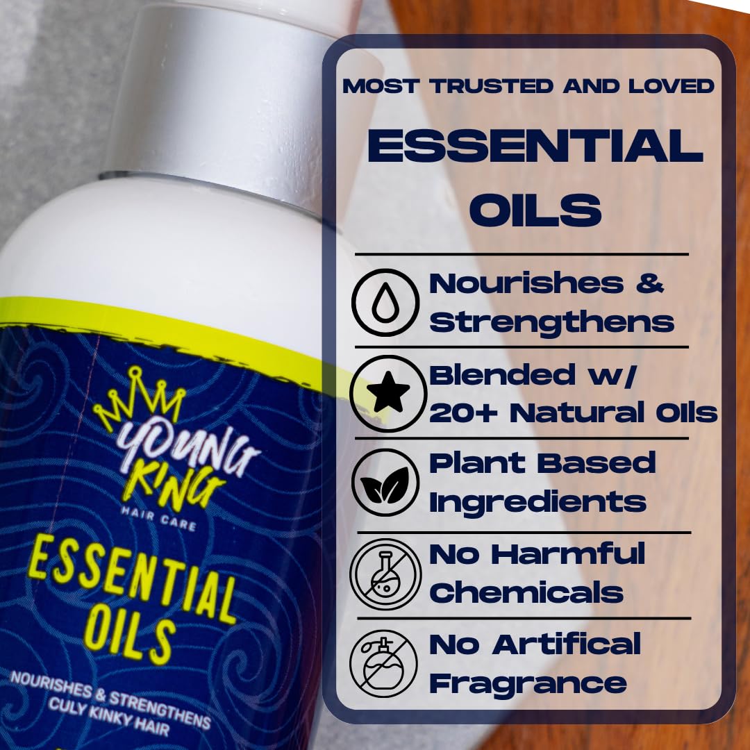 Young King Hair Care dropper dispensing oil for quick, mess-free application