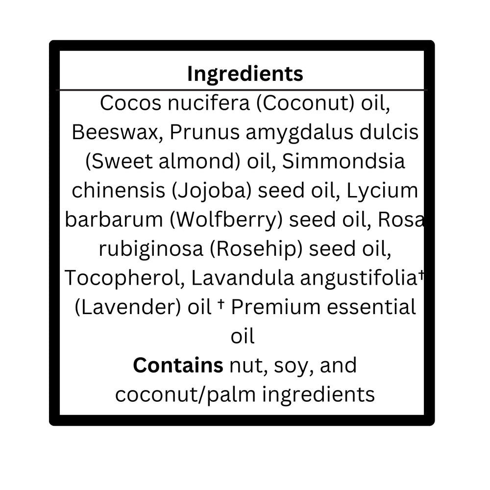 Young Living Lavender Lip Balm natural ingredients emphasis promotes gentle nourishment for lips.