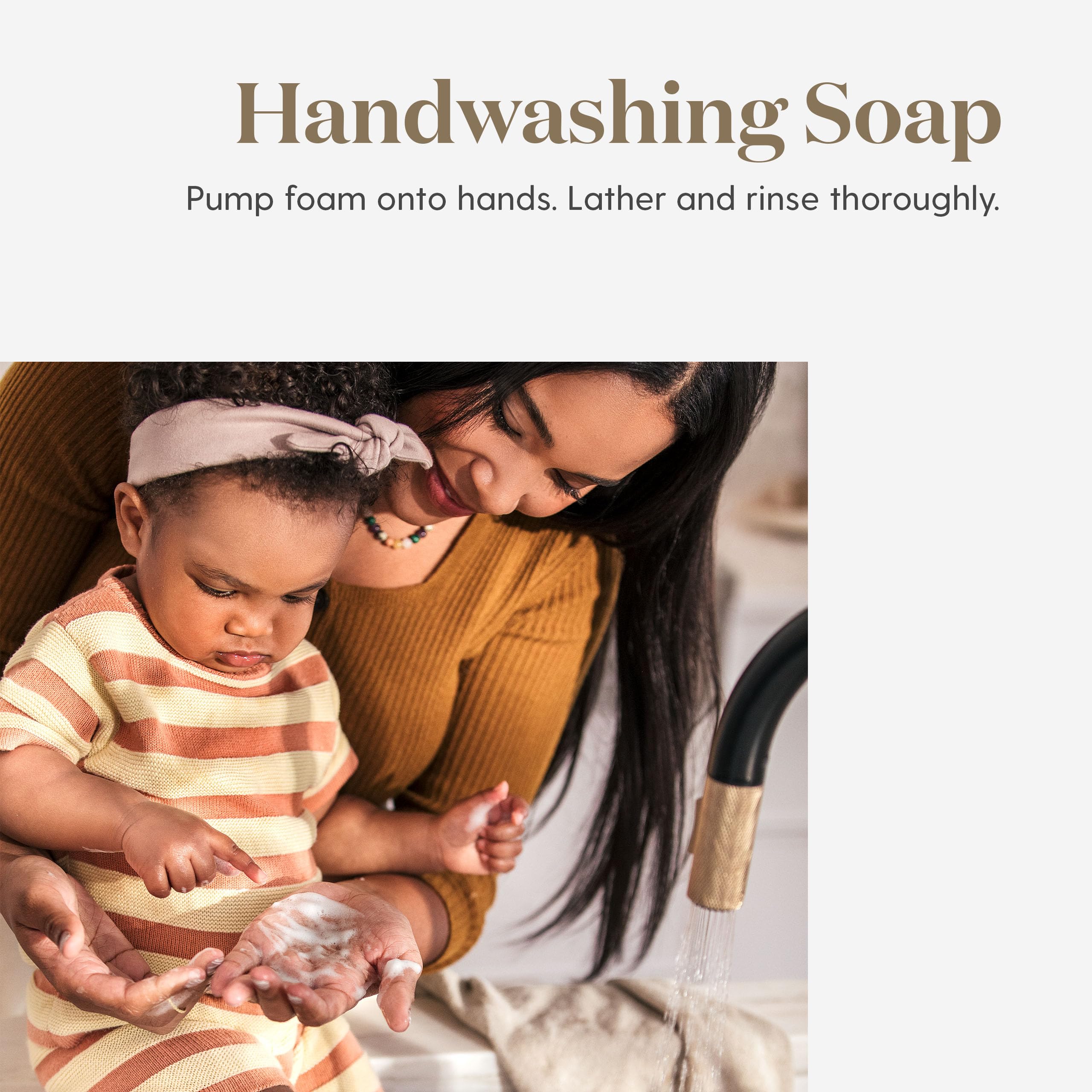 Young Living Thieves foaming hand soap foam close-up highlighting rich lather