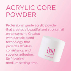 Young Nails Acrylic Core Powder nude swatches demonstrating versatile nail color options and easy blend