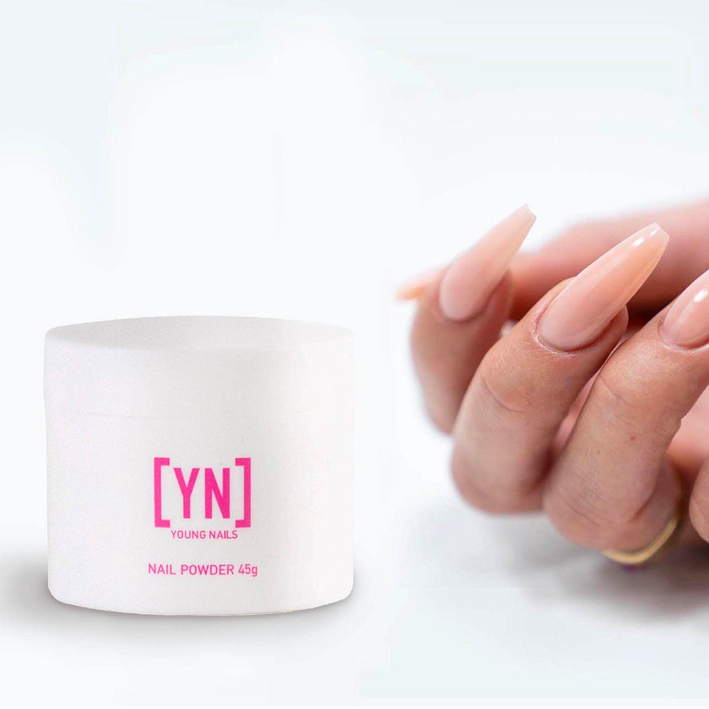 Young Nails Acrylic Core Powder 90-second set closeup for time-saving salon-quality results