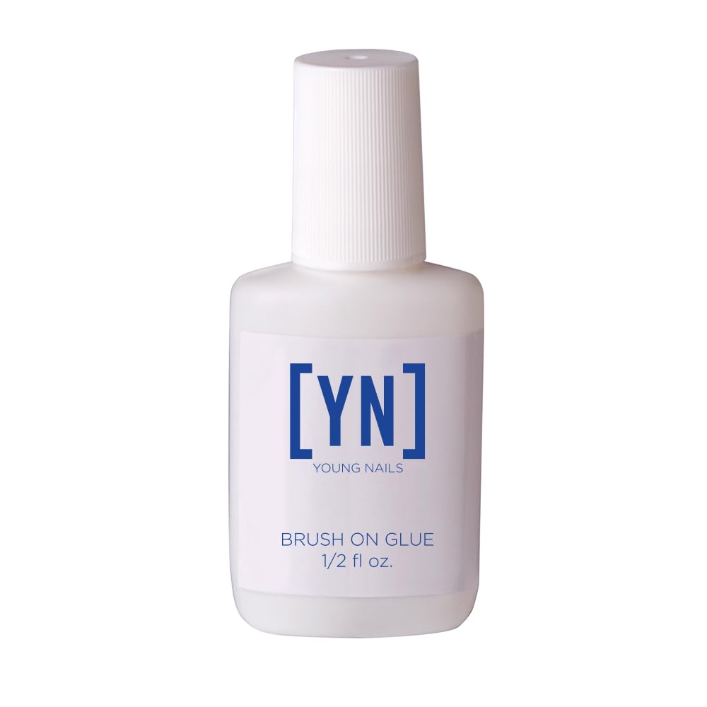 Young Nails Brush On Quick Dry Nail Glue bottle for fast, precise artificial nail applications.