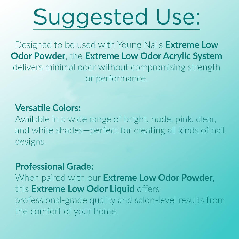 Young Nails professional salon-grade monomer in use demonstrates durable, non-yellowing acrylic results