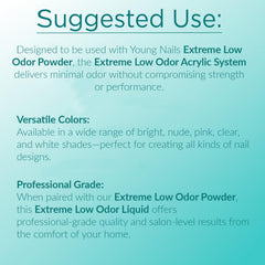 Young Nails professional salon-grade monomer in use demonstrates durable, non-yellowing acrylic results