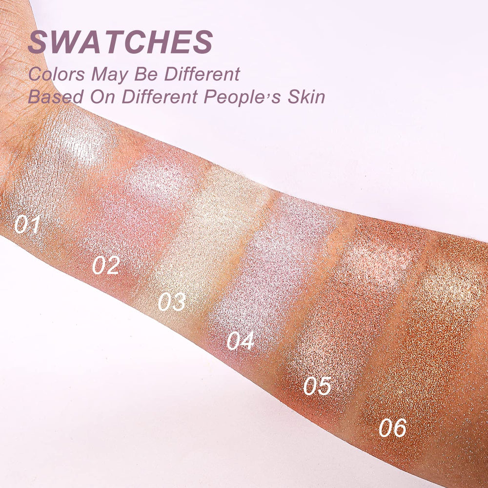 Young Vision shimmer highlighting makeup on face enhances dimension for photogenic glow.