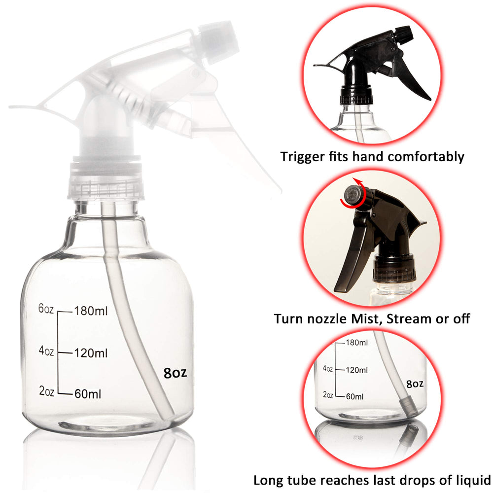 Youngever spray bottle with 3-mode nozzle for off, stream, and mist options.