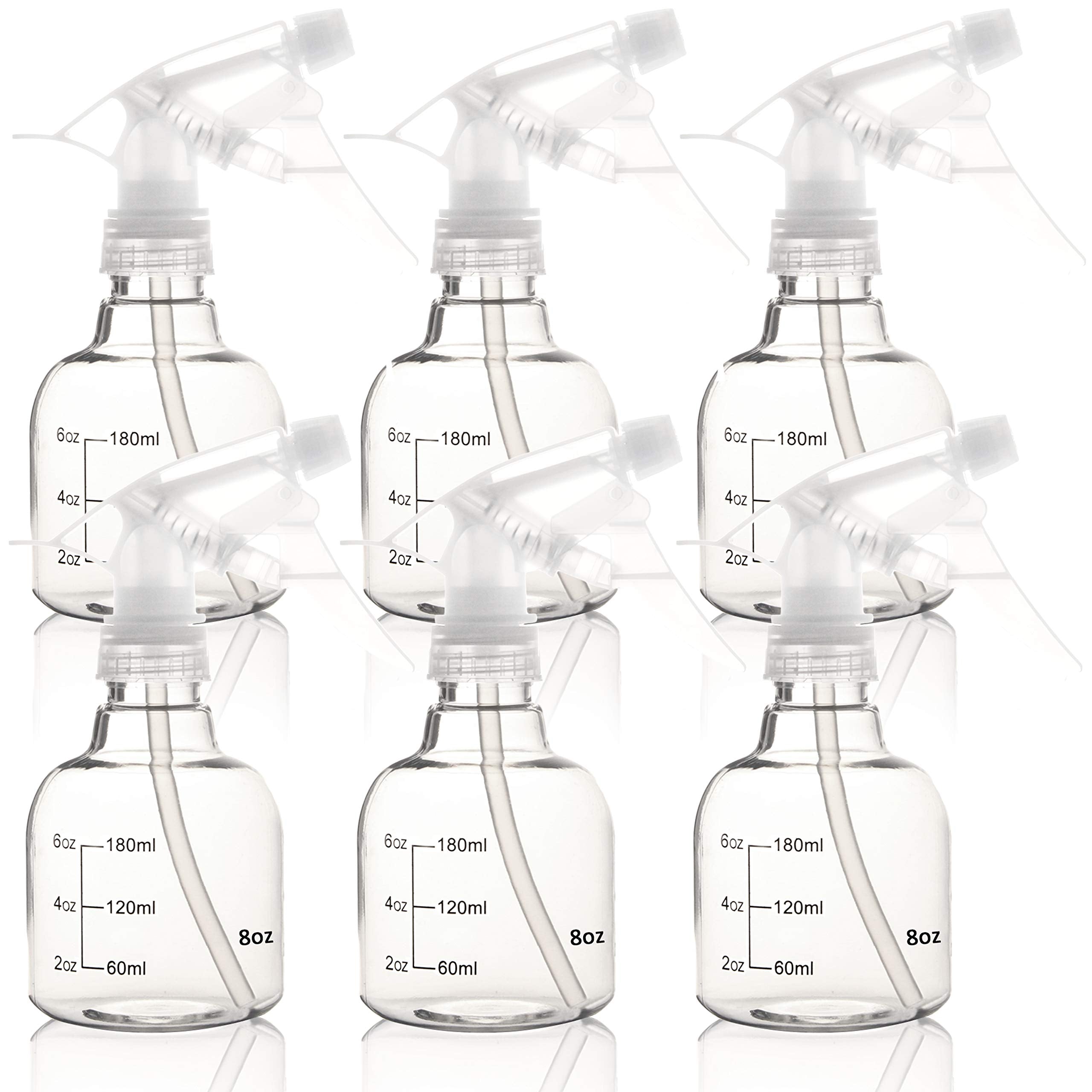 Youngever 6-pack empty spray bottles for organized home cleaning tasks.