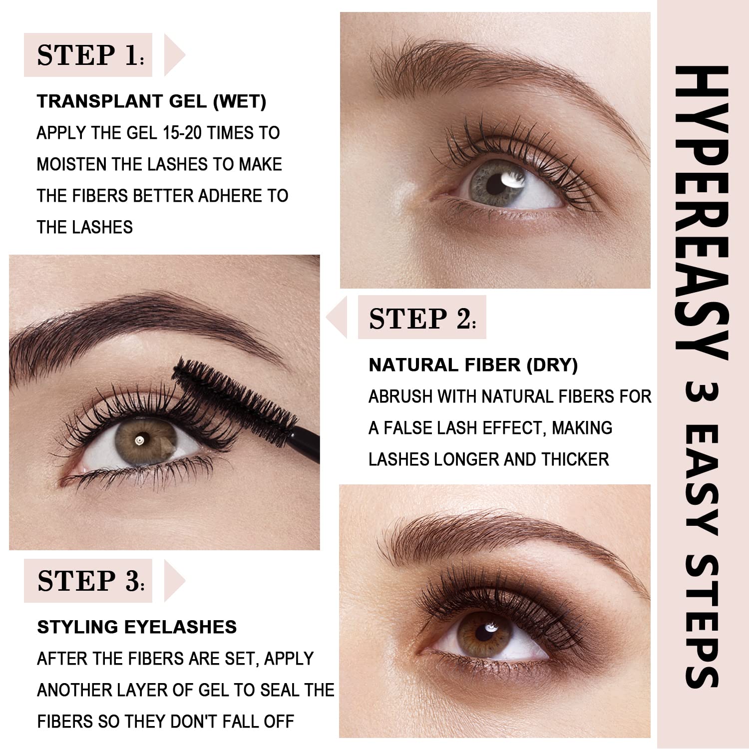 Youngfocus hypoallergenic vegan formula closeup for gentle lash care