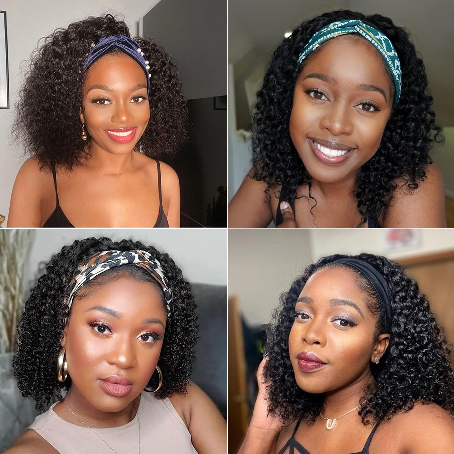 Youngirl Brazilian virgin hair 150 density natural black color showcase