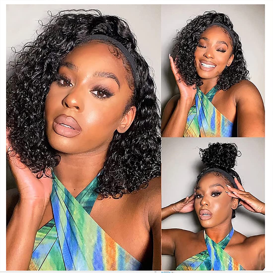 Youngirl headband wig curls close-up highlighting texture and smoothness