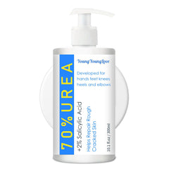 YOUNGYOUNGLOVE Urea Cream bottle pump delivers deep hydration for dry feet.