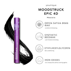 Younique Moodstruck Epic 4D Mascara fibers close-up shows Y shaped fibers for fullness