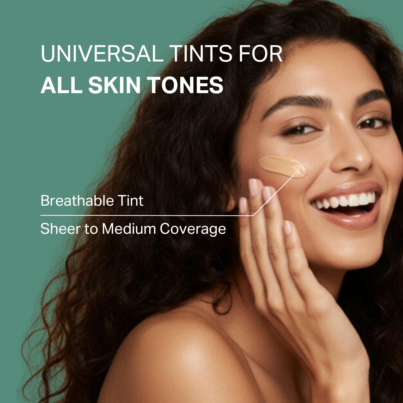 Y’OUR tinted moisturizer blend on face for a natural finish.