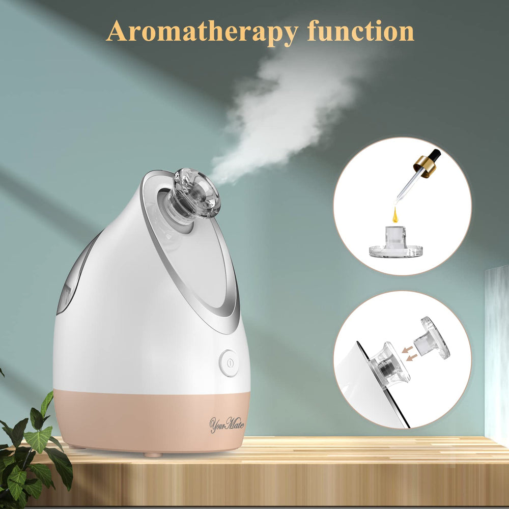 YourMate Steamer demonstrates pores opening and moisture delivery for skin