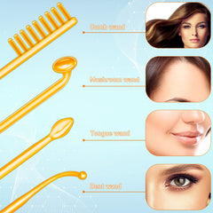 YourMate wand with mushroom tube for targeted forehead and cheek treatment