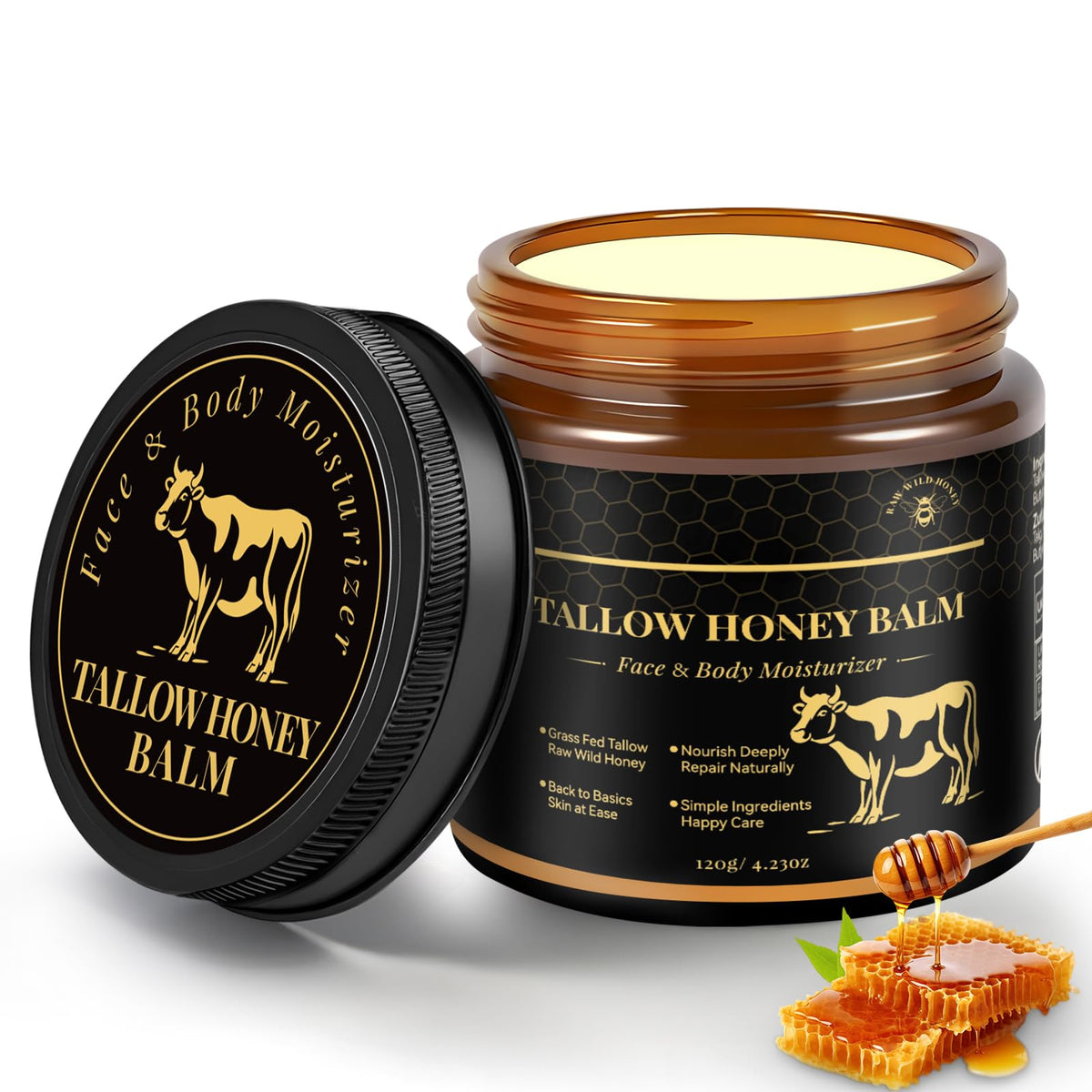 YOURTONE beef-tallow-face-jar: nourishing daily facial moisturizer for hydrated skin