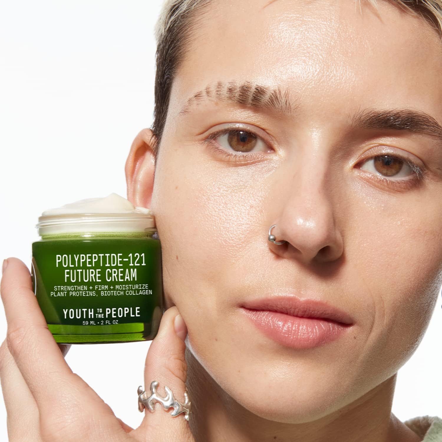 Youth To The People 121-Polypeptide Future Cream ingredients highlight ceramides and vegan peptides.