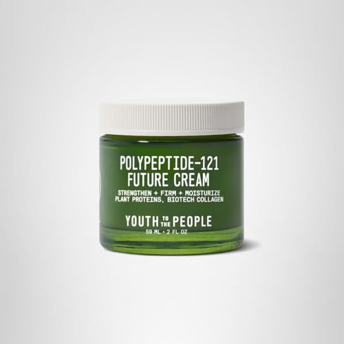 Youth To The People 121-Polypeptide Future Cream skin-feel demonstration for hydration.