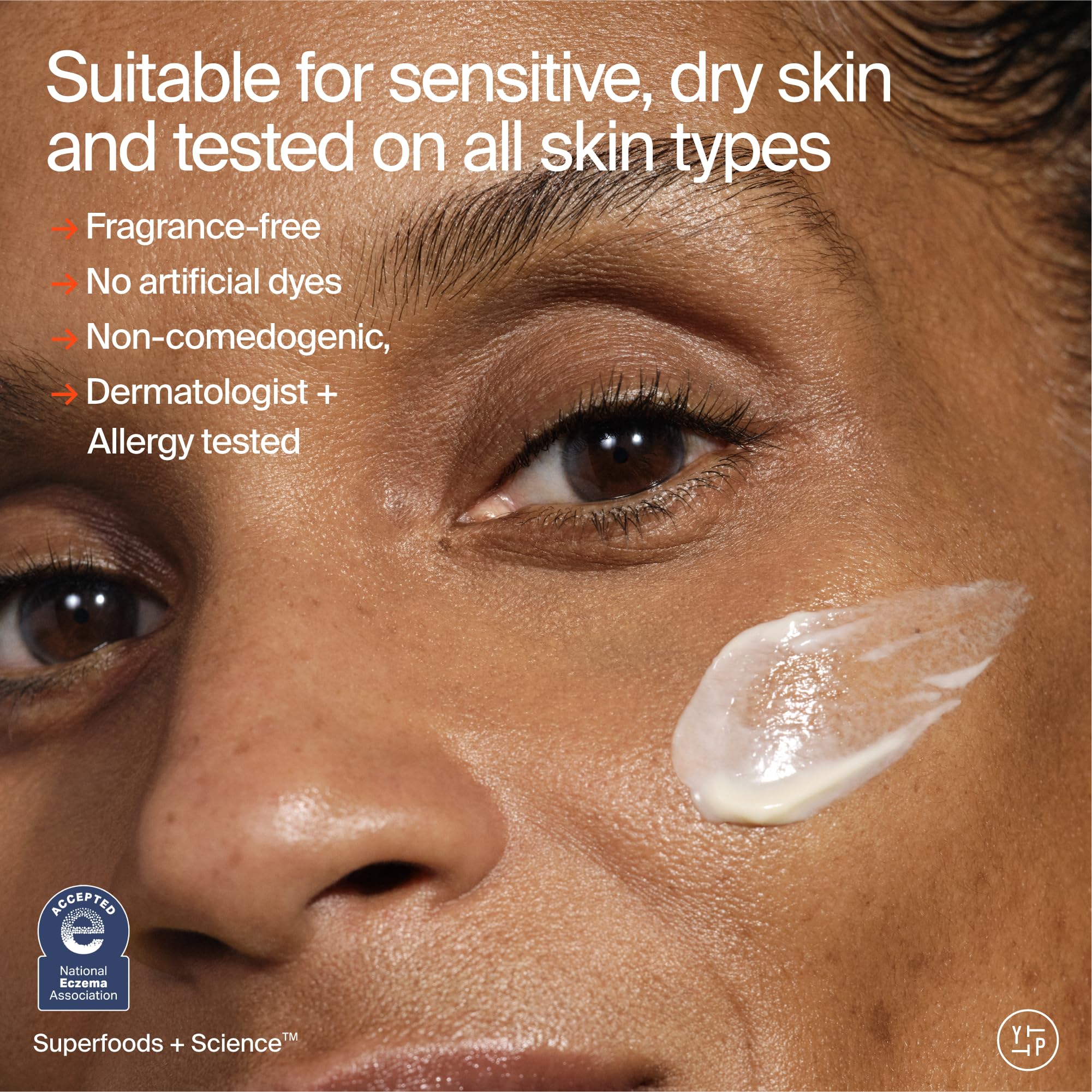 Youth To The People Adaptogen Moisture Cream clinical results panel illustrates hydration boost.