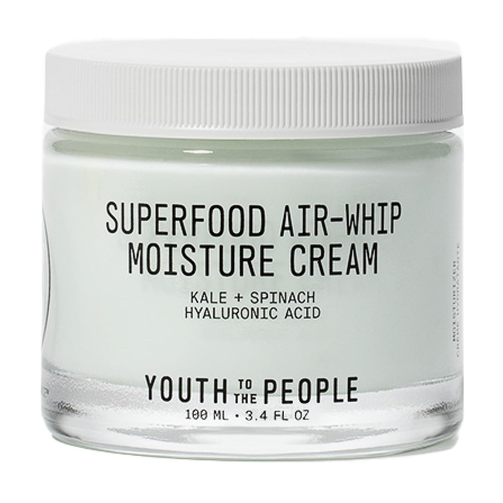 Youth To The People air-whip moisture cream bottle demonstrates easy daily hydration.