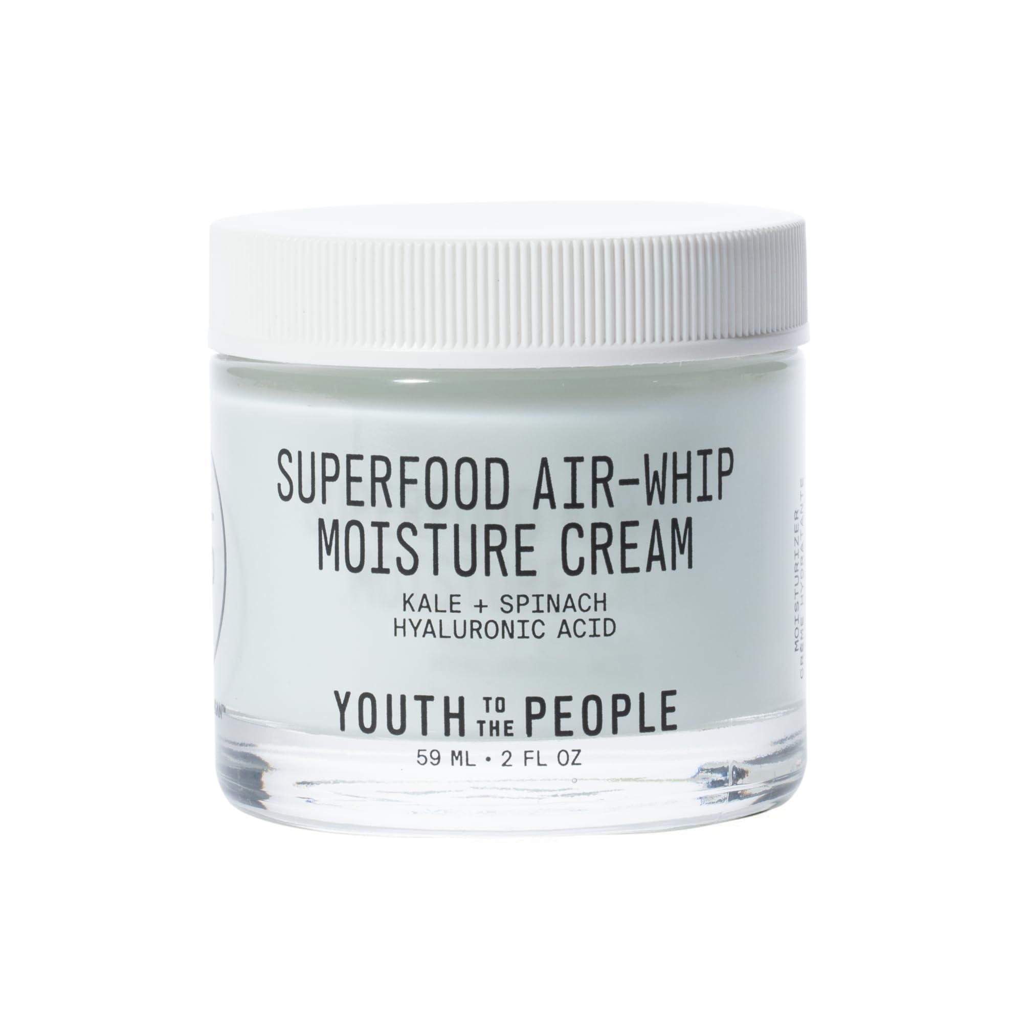 Youth To The People air-whip moisture cream jar close-up shows dewy hydration potential.