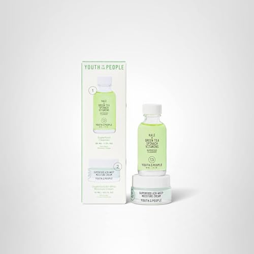 Youth To The People mini size bottles on vanity for daily on-the-go skincare routine