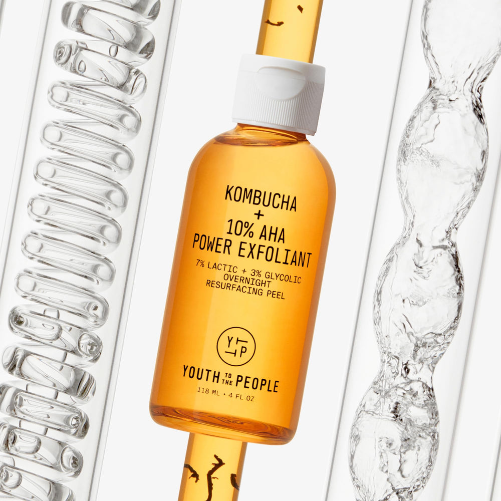 Youth To The People night-time routine application for leave-on peel