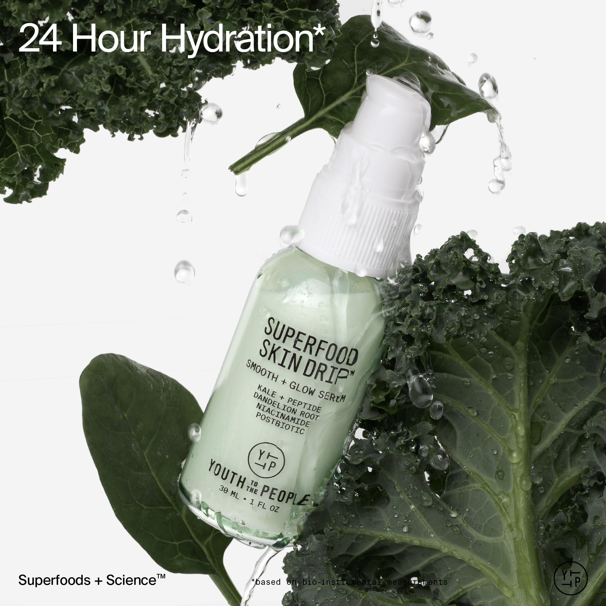 Youth To The People Skin Drip 5% Niacinamide signals tone-evening potential.