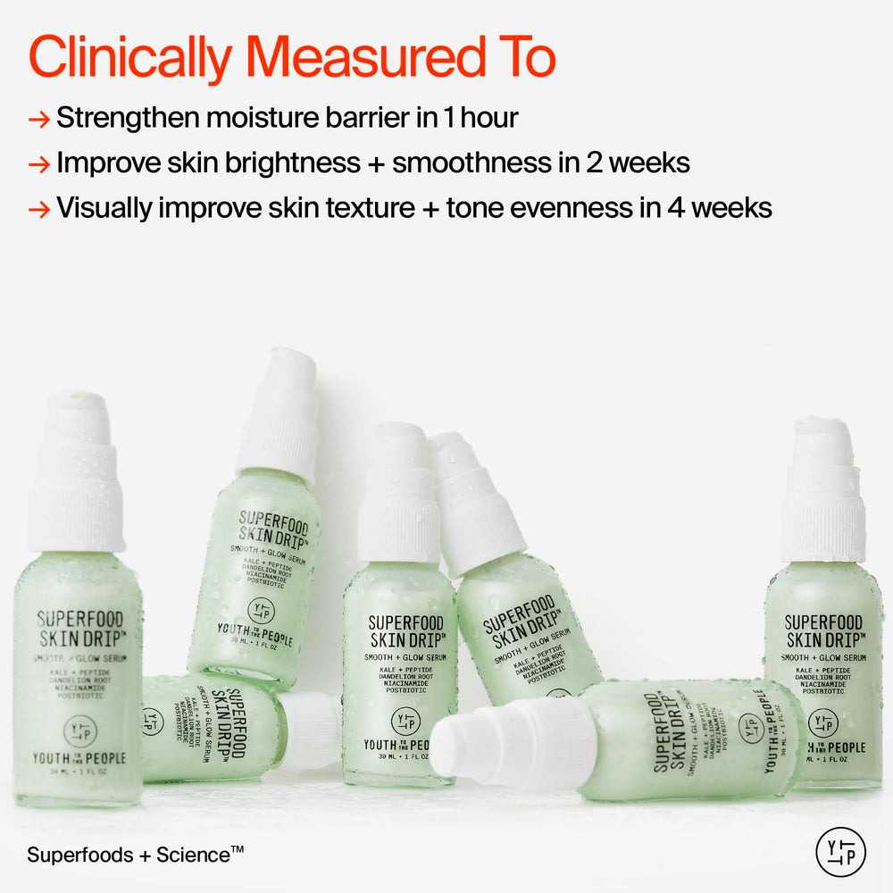 Youth To The People Skin Drip pump application demonstrates easy daily layering.