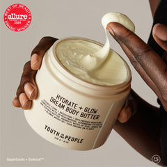 Close-up of Youth To The People Superberry Hydrate + Glow jar showing creamy texture