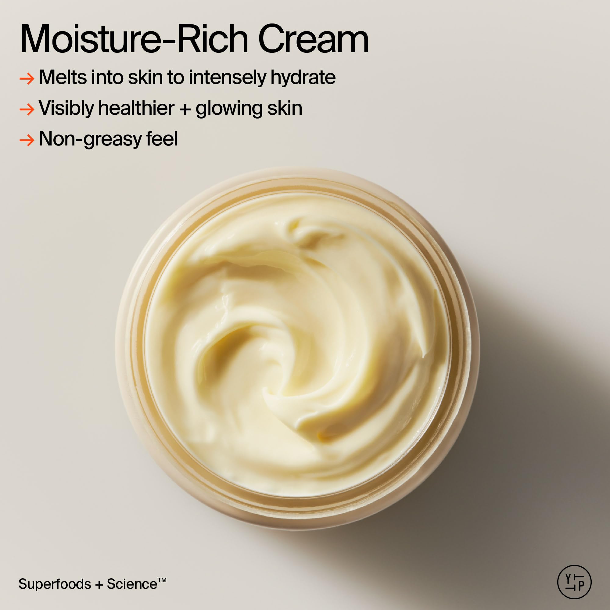 Texture swatch of Superberry body butter indicating rich absorption