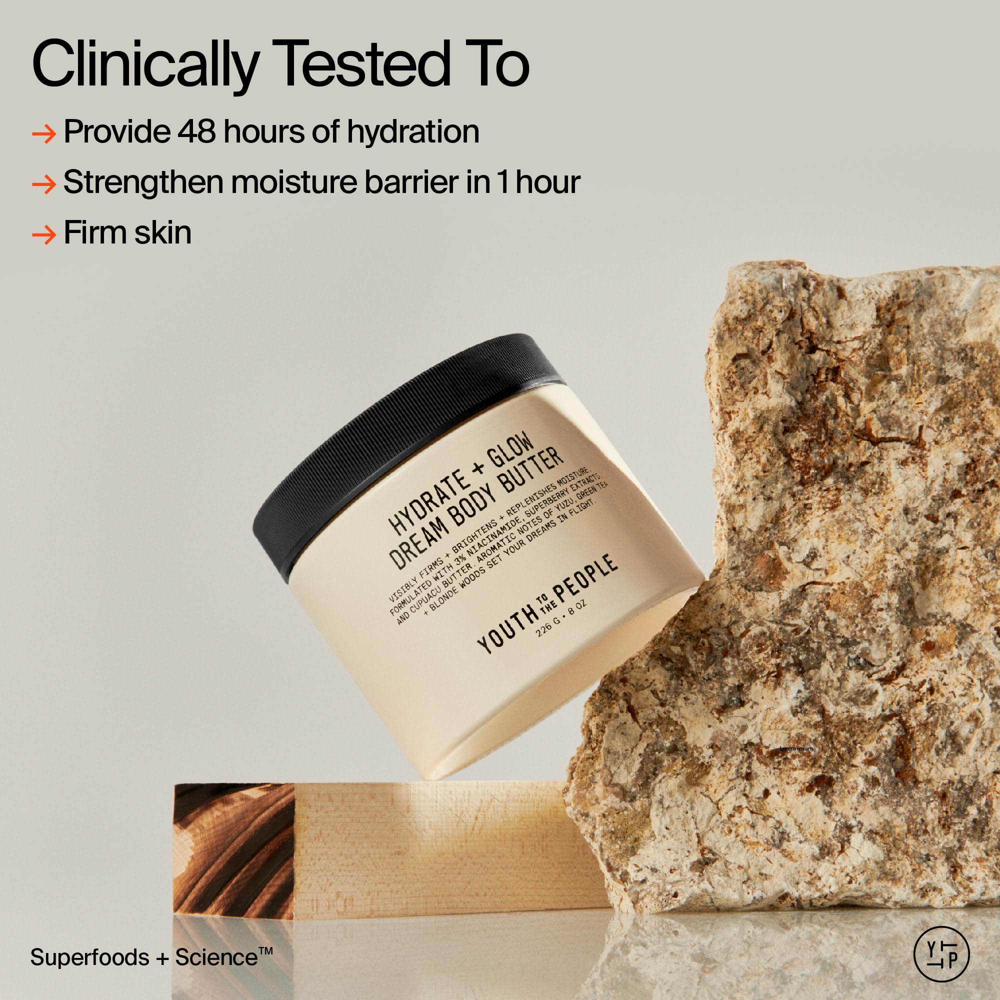 Moisture barrier illustration associated with the body butter's nourishing feel