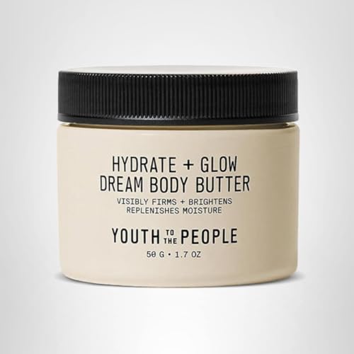 Travel-size 1.7 oz Youth To The People body butter on display