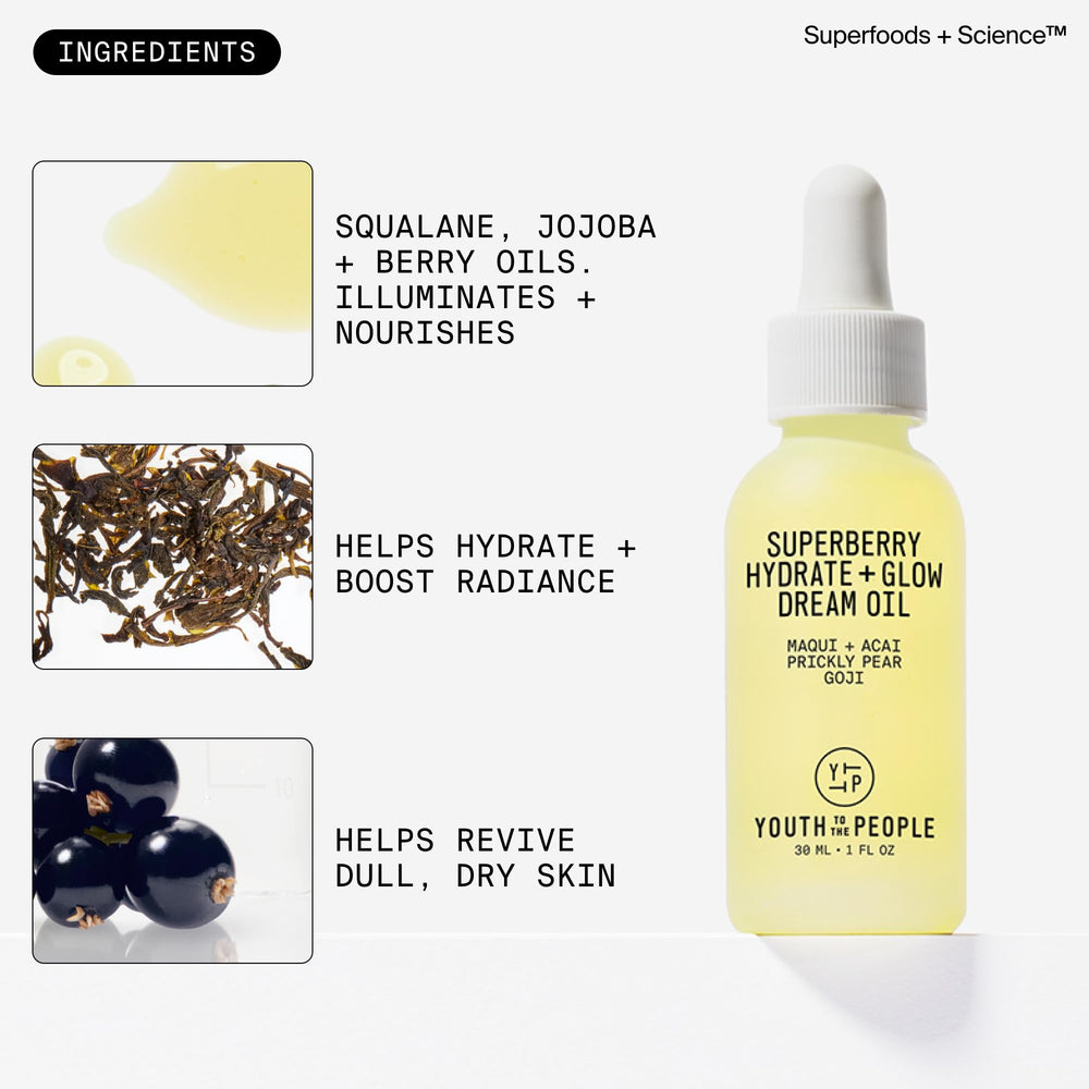Youth To The People Superberry vitamin C brightening benefits on skin surface