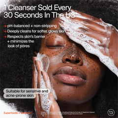 Youth To The People cleanser highlighting kale and green tea ingredients for antioxidant support.